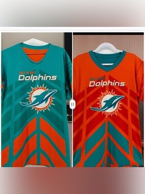 Miami Dolphins Reversible NFL Flag Play Football Jersey Size Youth XL